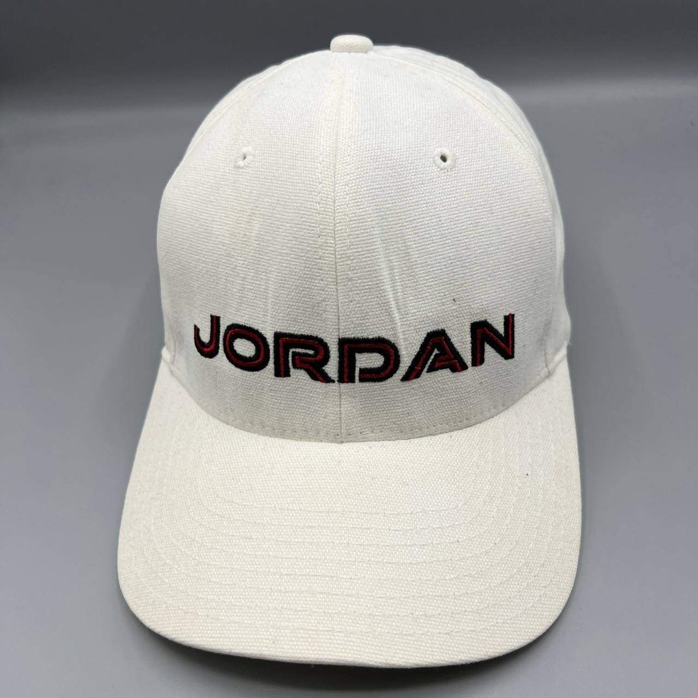 Air Jordan Hat Men Large-Extra Large White Jumpman Stretch‎ Fitted Cap L-XL